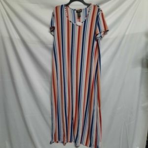 NWT Jennifer Lauren Short Sleeve Plus size Maxi Dress 1X